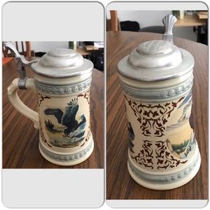 1993 Harley-Davidson Bald Eagle Pewter  Lidded Stein.